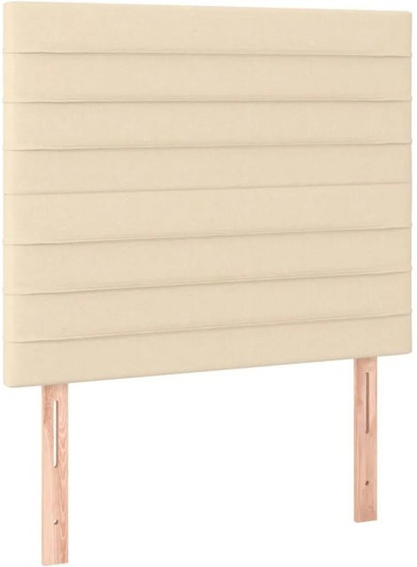 vidaXL LED Kopfteil in Creme mit USB-Ladeport und integrierter Beleuchtung, B/T/H: 80 x 5 x 118/128 cm - Bild 1