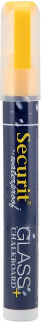 Securit Flüssigkreidestift Waterproof in Gelb mit Keilspitze 2-6 mm - Bild 1