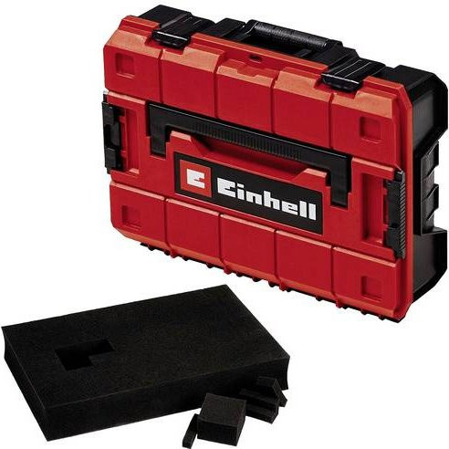Einhell E-Case S-F 4540019 Systemkoffer aus Polypropylen mit Grid Foam in Rot und Schwarz, B: 33,0 cm, T: 44,4 cm, H: 13,1 cm - Bild 1
