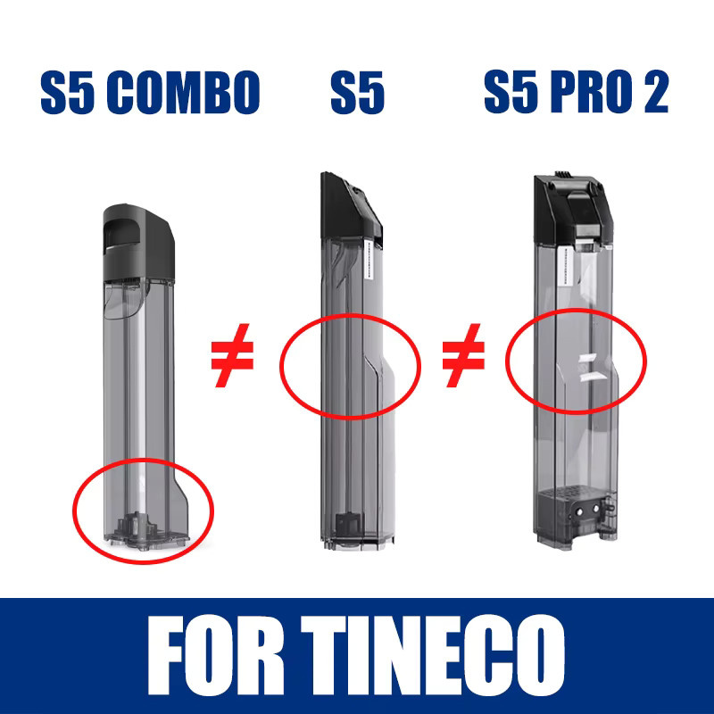 Tineco Zubehör-Set für FLOOR ONE S5, S5 Pro 2 und S5 Extreme mit Nass-Trocken-Wassertank, Bürstenrolle und HEPA-Filterhalter - Bild 2