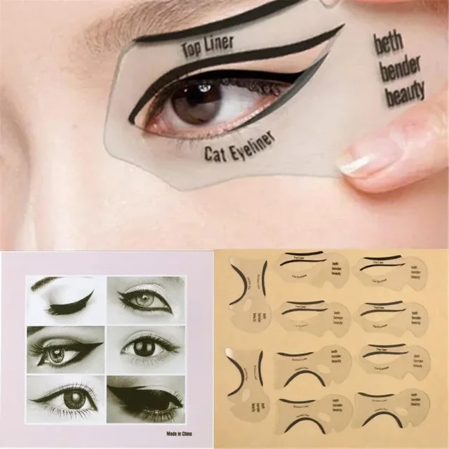 Eyeliner-Schablonen für geflügelte Eyeliner und Augenbrauen, Unisex - Bild 1