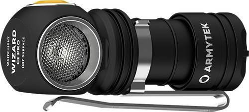 ArmyTek Wizard C1 Pro Magnet LED Stirnlampe in Schwarz mit warmweißem Licht und Magnethalterung, 1000lm - Bild 1