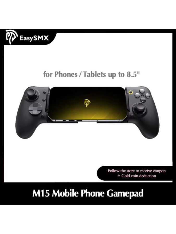 EasySMX M20 Typ-C Mobiler Controller in Schwarz für Android und iPhone, Teleskopgriff passend für Handys und Tablets bis 8,5 Zoll, ideal für Xbox Cloud Gaming - Bild 5