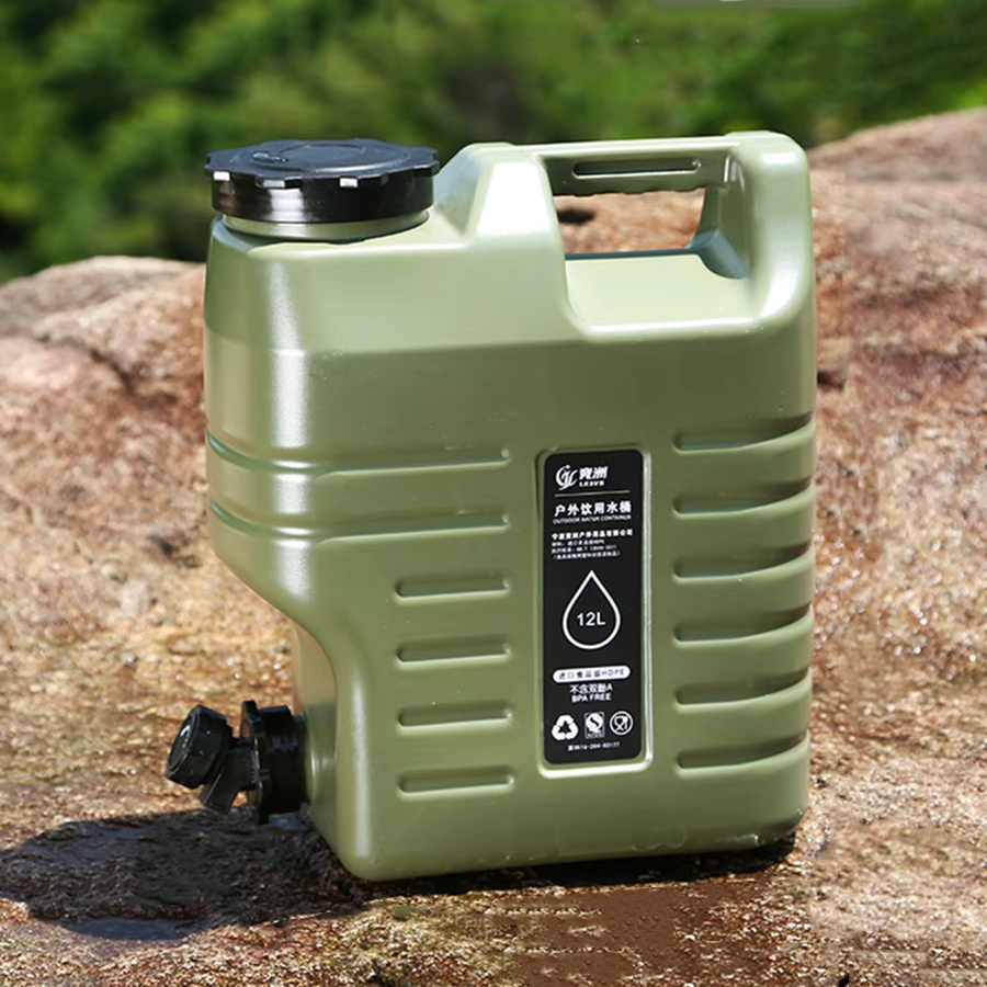 ATUOTIN Outdoor-Camping-Trinkwassereimer mit Wasserhahn, tragbarer Wasservorratsbehälter für Picknick und Wandern, Grün, 12 l - Bild 5