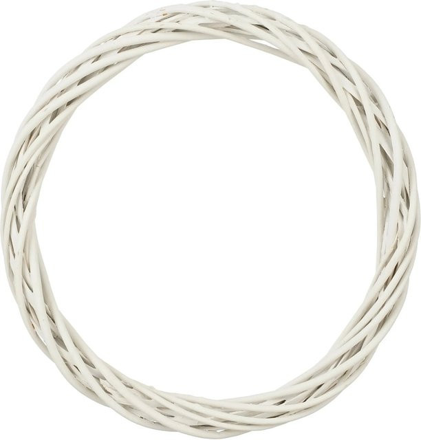 Mica Decorations Weidenkranz in Weiß, Durchmesser: 35 cm, Tiefe: 4 cm - Bild 1