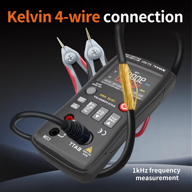ZOYI ZT-XR1 Batterie-Innenwiderstandsmessgerät und Multimeter in Schwarz als hochpräziser Tester für Spannung, Widerstand, Kapazität und Dioden - Bild 3