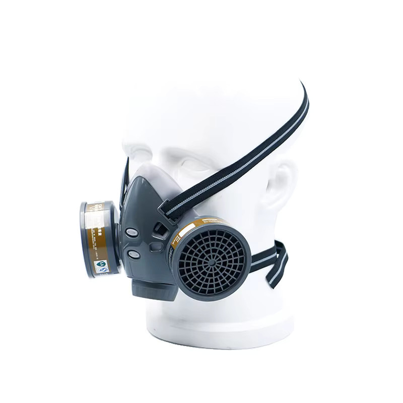ELESESAFE Doppelte Filter Halbgesichts-Atemschutzmaske als Staub- und Gasmaske für Industrie und Heimgebrauch - Bild 2