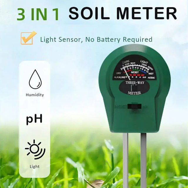 3-in-1 Boden-PH-Tester und 4-in-1 Feuchtigkeitsmesser für Licht, Säure und Bodenfeuchtigkeit in Grün - Bild 1