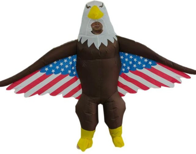 Wütender Adler aufblasbarer Anzug, braun, Unisex - Bild 1