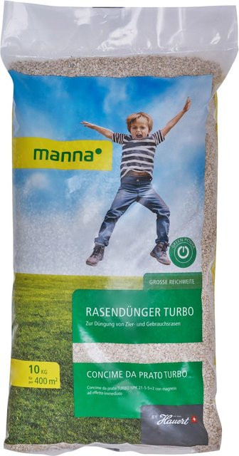 Manna Rasendünger Turbo Granulat für Zierrasen und Gebrauchsrasen, 10 kg - Bild 1