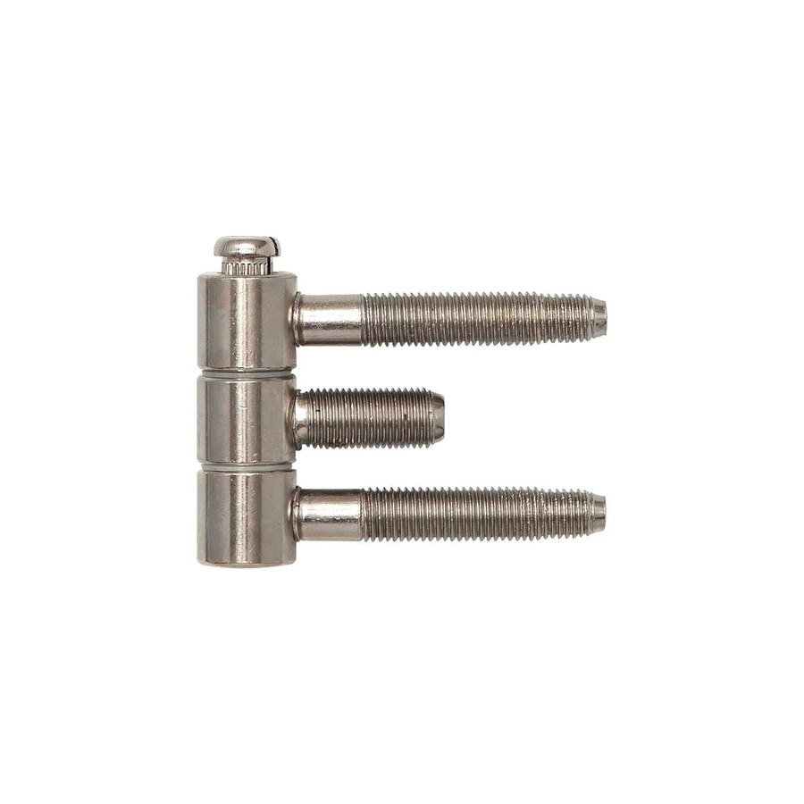 SFS Stahlzargenband 3-teiliges Einbohrband aus Stahl, vernickelt, Silber, Maße: 16 x 46,7 mm - Bild 2