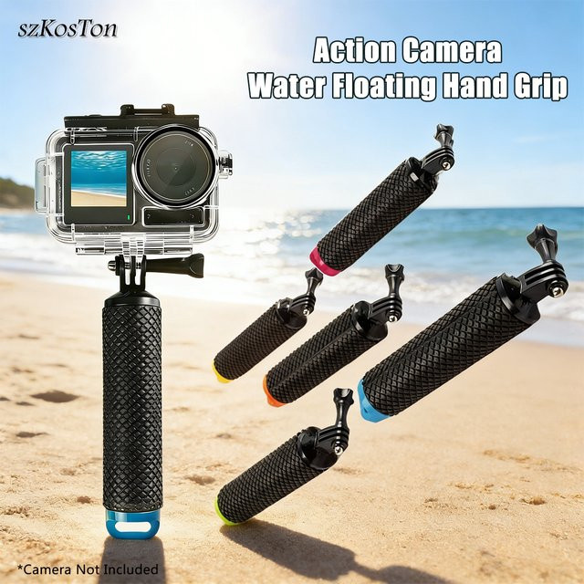 SZKOSTON Schwimmender Handgriff als Schwimmhalterung für GoPro Hero 13 12 11 10 9 8 und DJI Osmo Action 4 5Pro 6 in Schwarz - Bild 1