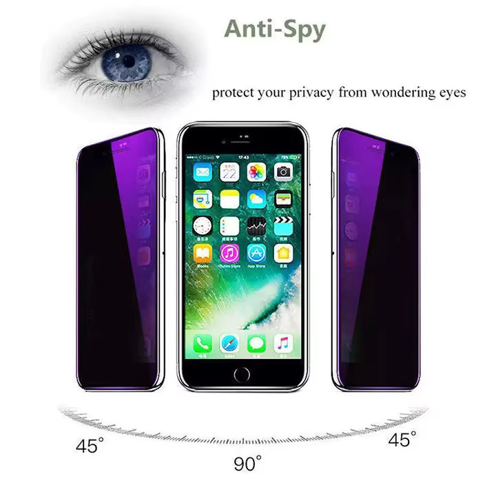Ray Sichtschutz-Displayschutzfolie mit 3 Anti-Spionage-Gläsern und 3 Objektivabdeckungen in Purple für iPhone 17 16 15 14 Plus 13 12 Mini 11 Pro Max 16e - Bild 4