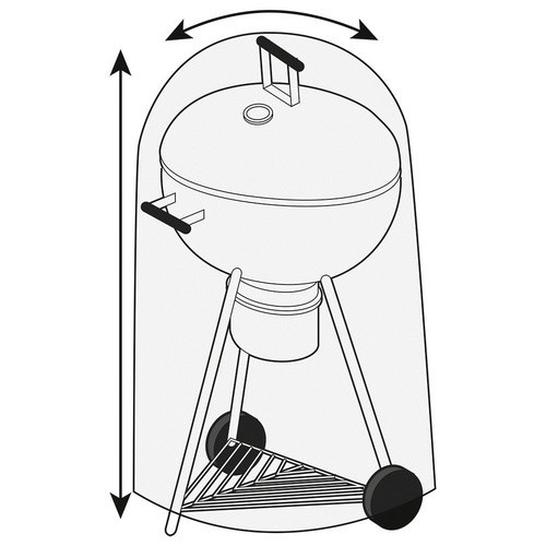 Mr. GARDENER Grillabdeckhaube aus Polyester, beige und transparent - Bild 2