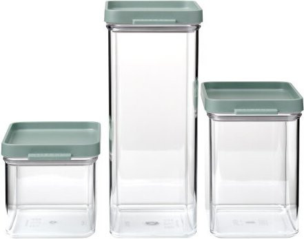 Mepal Omnia Vorratsdosen-Set 3-teilig, luftdicht und auslaufsicher, Farbe: Nordic Sage, Inhalt: 700 ml, 1100 ml und 2000 ml - Bild 1