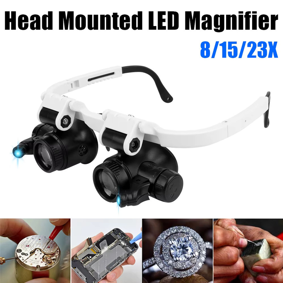 NICEYARD LED Lupen-Kopf mit Dual-Linse und Beleuchtung für Elektronik- und Uhrenreparatur - Bild 2