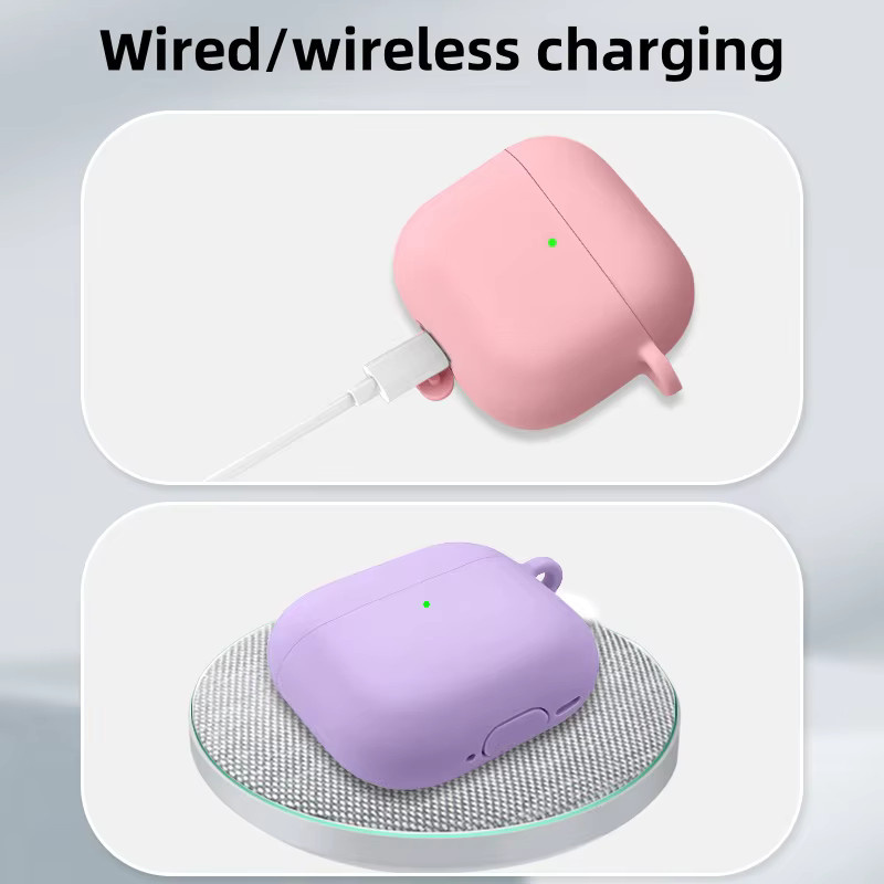 Apple Silikon Schutzhülle für AirPods 4 in Schwarz - Bild 3
