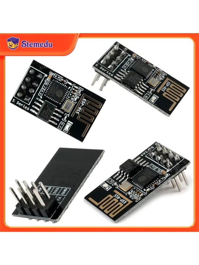 Stemedu ESP-01S ESP8266 WiFi Wireless Serial Transceiver Modul mit 4 MB Flash, 3,3 V, Schwarz - Bild 3