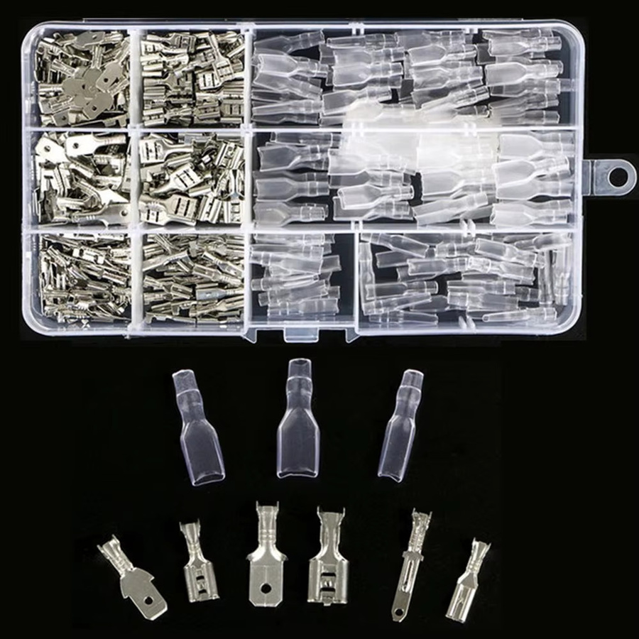 STONEGO Crimpverbinder Set für elektrische Drähte mit Flachsteckern in männlicher und weiblicher Ausführung, 180/270 Stück sortiertes Kit - Bild 3