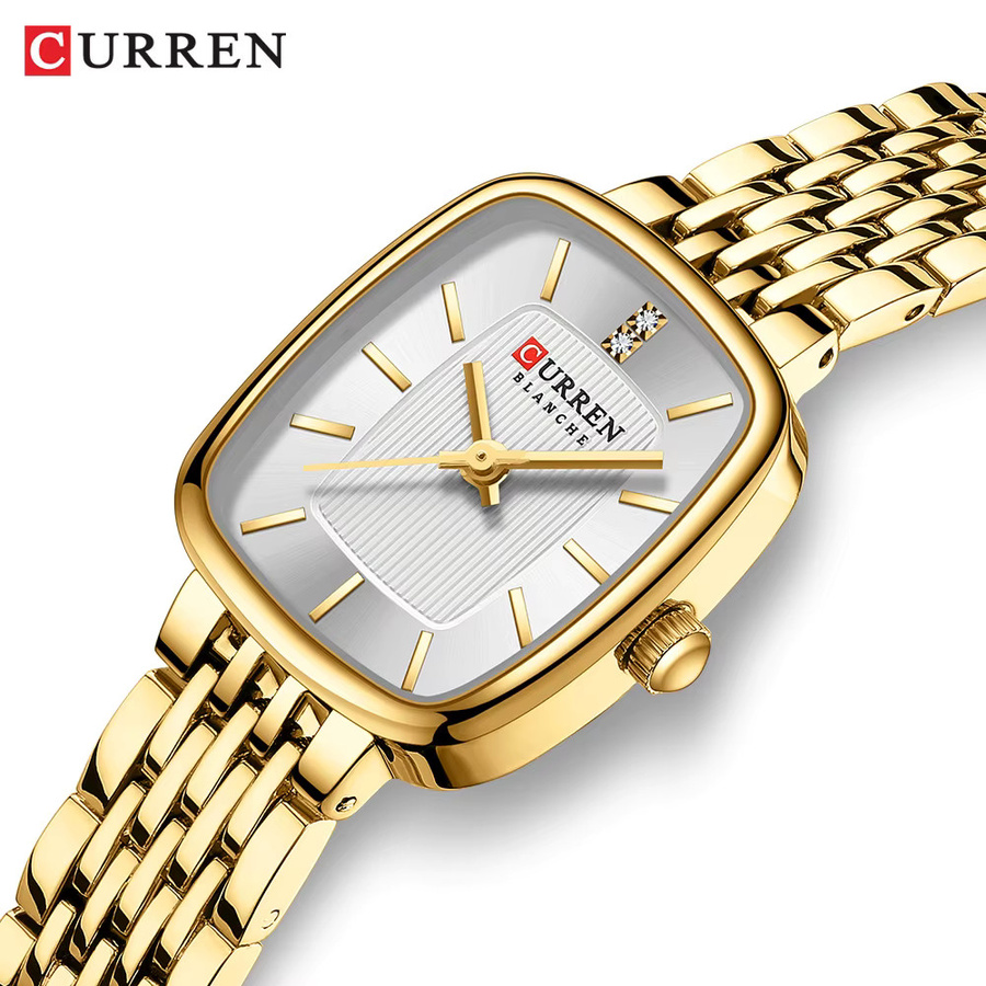 CURREN Armbanduhr Edelstahl, Analoguhr, Datum, Weiß, Damen - Bild 2