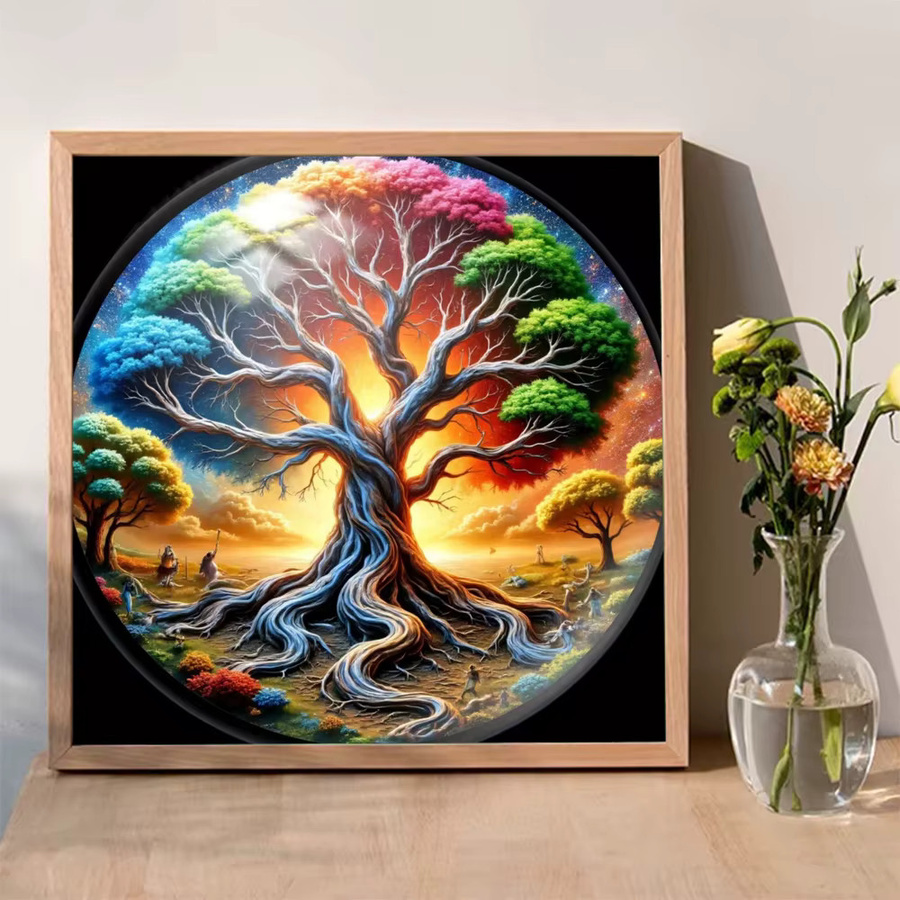 Evershine DIY Diamantmosaik Stickerei Baum Landschaft Malerei in Multicolour, B/T/H: 20 x 20 x 20 cm - Bild 3