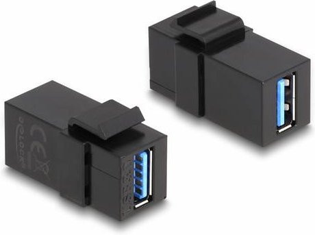 Delock 87831 USB-Einbaumodul Keystone USB-A in Schwarz - Bild 1