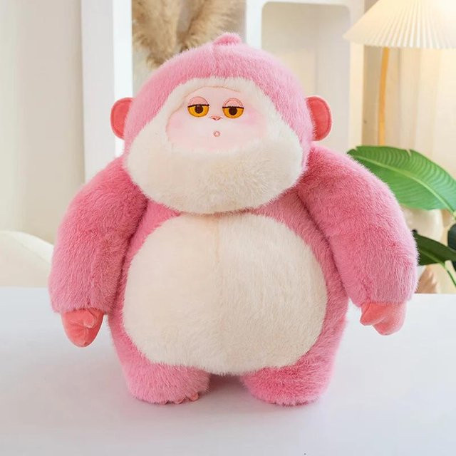 BC Pet Supplies Orang-Utan King Kong Kuscheltier, Plüschtier, braun-rosa, ab 14 Jahren - Bild 1