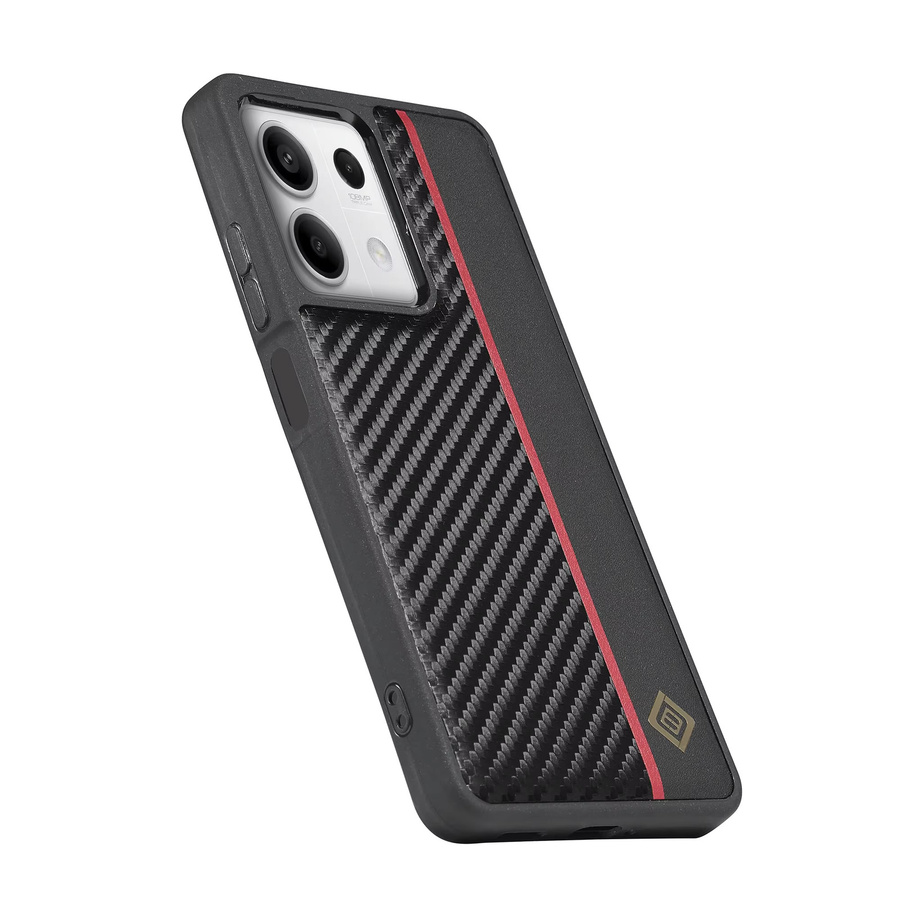 Stoßfeste Xiaomi Handyhülle in Carbon-Optik aus PU-Leder, Farbe Schwarz - Bild 4