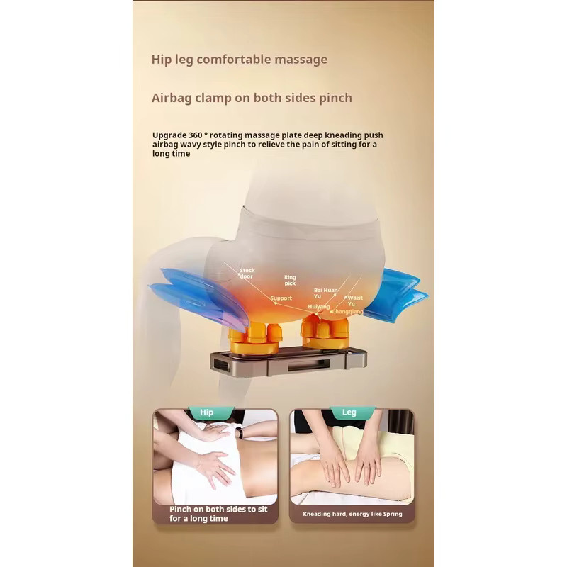 CHUNUAN Elektrischer Massage-Liegestuhl mit 8D Fixpunkt-Technologie und Zero Gravity Shiatsu Funktion in Schwarz - Bild 2