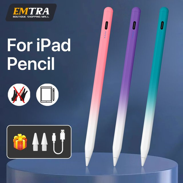 EMTRA Eingabestift für Apple iPad mit Palm Rejection und Power Display als Bleistiftzubehör für iPad Pro, Air und Mini - Bild 1