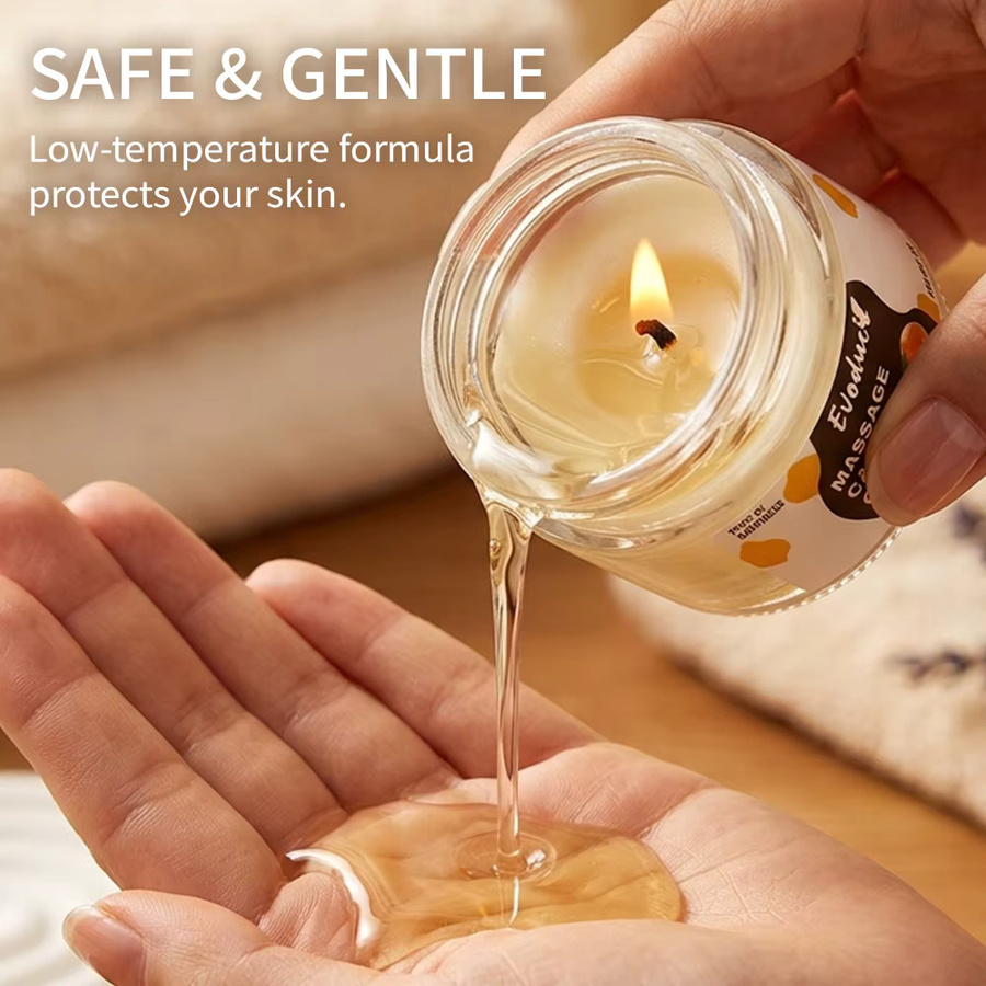 EVODUCK Massage-Öl-Kerze Süße Orange, Sojawachs, Unisex - Bild 4
