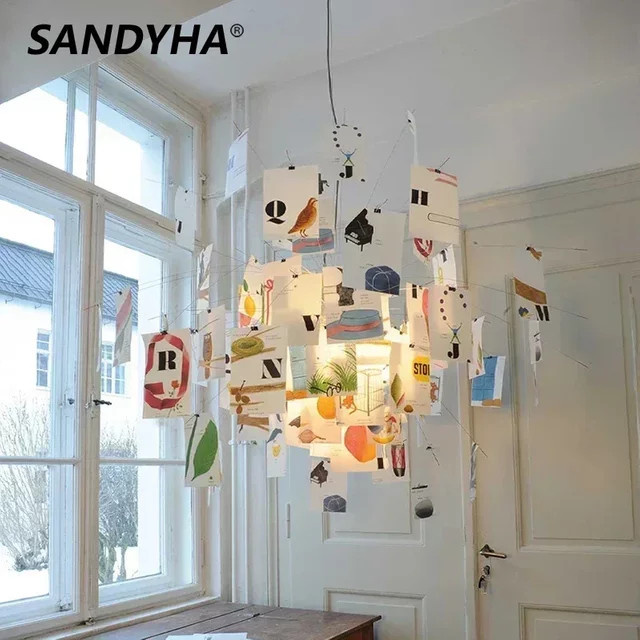 SANDYHA Französischer Kunst-LED-Kronleuchter in Silber mit weißem Licht für Wohnzimmer und Schlafzimmer - Bild 1