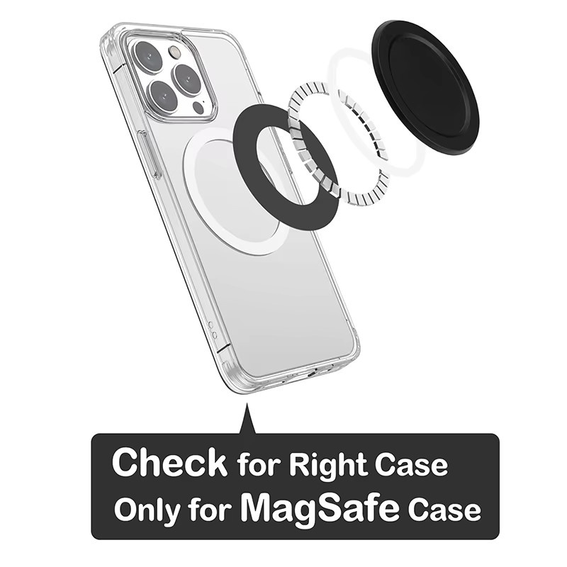 Popped Magnetische Grundplatte für MagSafe kompatiblen Telefon-Griff in Schwarz - Bild 2