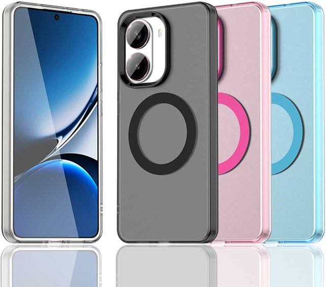 Magnetische kabellose Schutzhülle für Xiaomi Mi Poco X5 X6 X7 Pro M6 F6 Pro C75 C61 C65 in Transparent und Schwarz - Bild 1