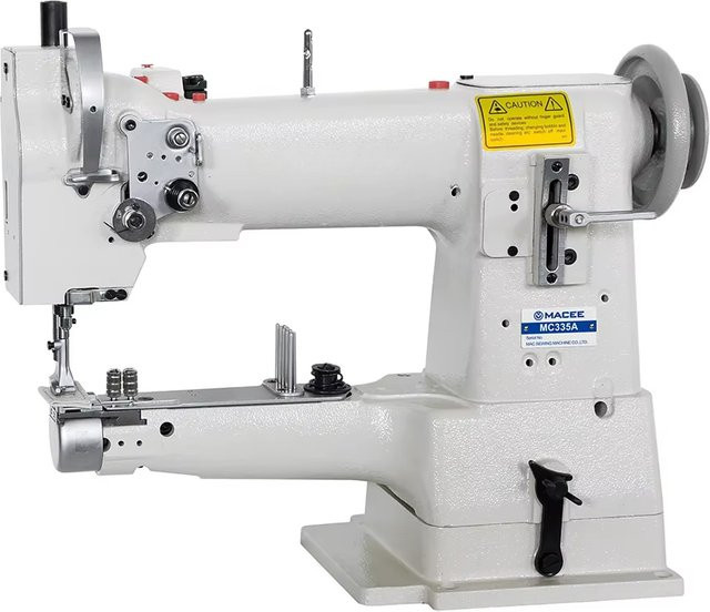 XMSJ Nähmaschine MC335A mit Steppstich und Heavy Duty Zylinder-Gehfuß in Weiß und Metall - Bild 1