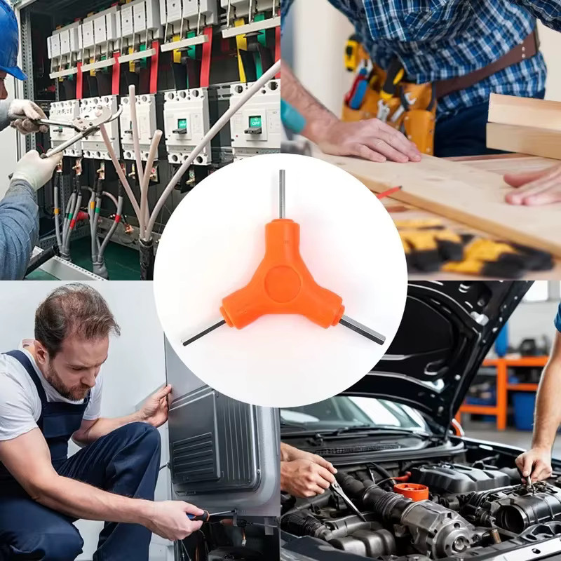 Y-Typ Inbusschlüssel aus Chrom-Vanadium-Stahl in Orange für Auto, Fahrrad und Heimwartung - Bild 4