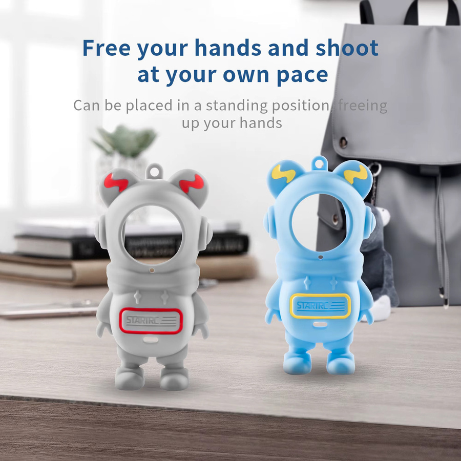 Stoßfeste Cartoon-Silikonhülle für Insta360 GO 3S mit Anti-Verlust-Handschlaufe - Bild 2