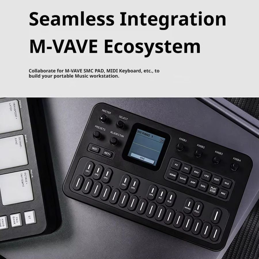 M-Vave FM-1 Bluetooth Synthesizer Effektpedal in Schwarz mit 32 Algorithmen und 128 Presets - Bild 5