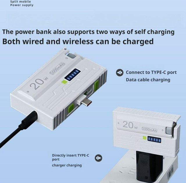 DIY 21700 Batteriekasten Kit für Power Bank mit 20 W Schnellladung in Grau oder Weiß (ohne Batterien) - Bild 1