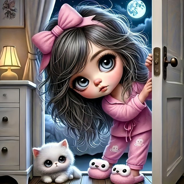 EverShine Mädchen Mosaik Pyjamas, Diamant Stickerei Kit, Bunt / Mehrfarbig - Bild 1