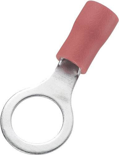 TRU Components Ringkabelschuh Teilisoliert Rot, Querschnitt max. 1,50 mm², Loch-Ø 8,4 mm, 100 Stück - Bild 1