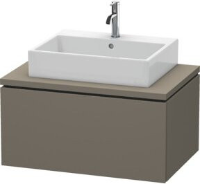 Duravit Waschtischunterschrank L-Cube in Grau matt mit einer Auszug, Breite: 82 cm, Tiefe: 54,7 cm, Höhe: 40 cm - Bild 1