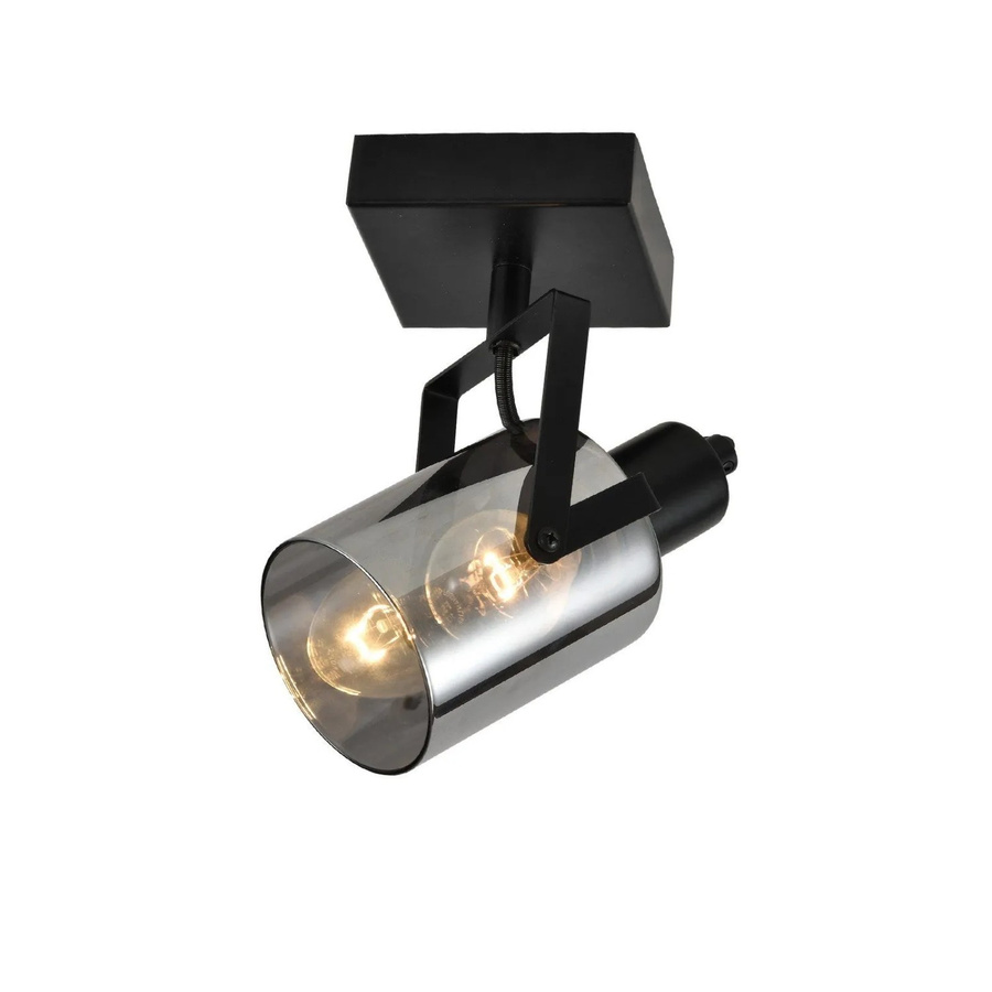 NETTLIFE Deckenstrahler aus Metall und Glas in Schwarz, dimmbar, Industrial Design mit E14 Fassung und transparentem Glas - Bild 2