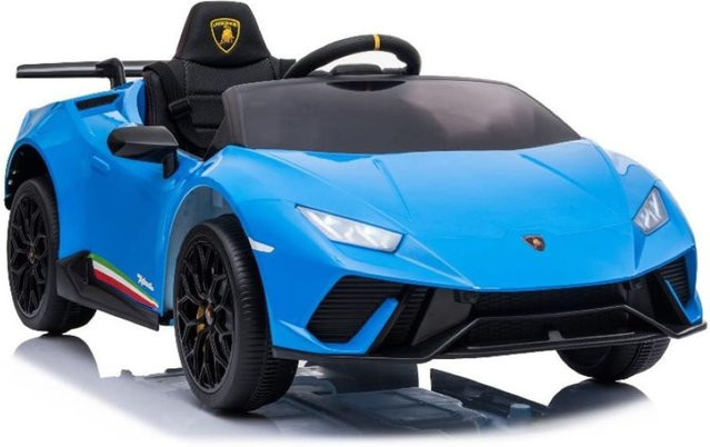 ES-Toys Lamborghini Elektroauto mit EVA-Reifen, Licht und Sound, blau - Bild 1