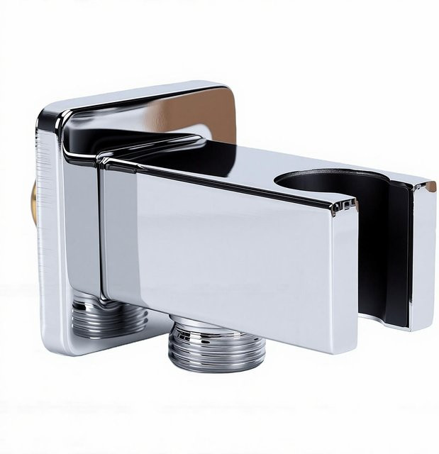 Fishine Wasserversorgungswinkel mit Flansch aus Edelstahl in Silber mit 1/2 Zoll NPT Anschluss für die Wandmontage - Bild 1