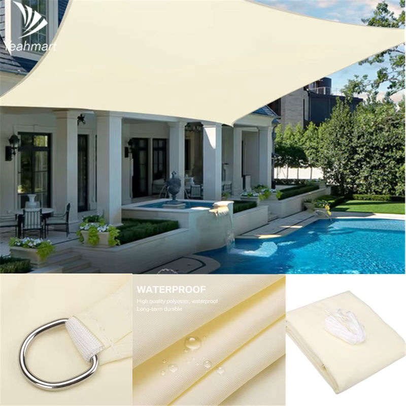 Wasserdichtes Sonnensegel aus Polyester in Deep Grey für Garten, Terrasse und Camping - Bild 4