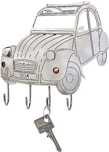 Hinz & Kunst Schlüsselhalter Ente aus Metall in Silber - Bild 1