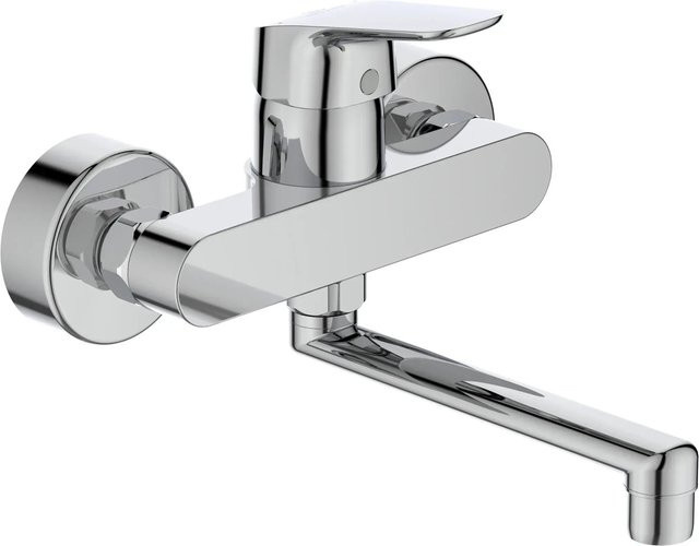 Ideal Standard Wand-Küchenarmatur Ceraflex mit Einhebelmischer und Schwenkauslauf in Chrom - Bild 1