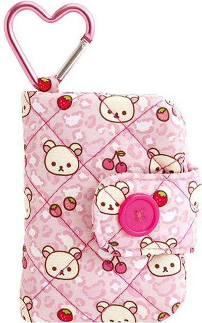 Bandai Rilakkuma Münzbörse, Rosa, Herzförmiger Karabiner, Unisex - Bild 1