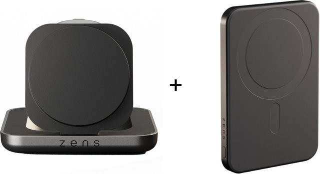 Zens Set bestehend aus Nightstand Charger Pro 2 Ladestation und Powerbank Pro 1 5.000 mAh in Schwarz - Bild 2